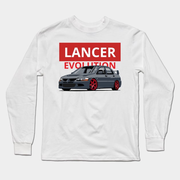 mitsubishi lancer evolution Long Sleeve T-Shirt by artoriaa